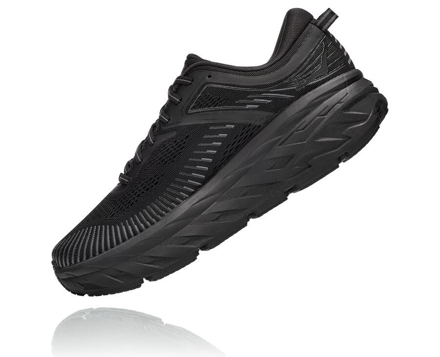 Hoka One One Hardloopschoenen Heren - Bondi 7 - Zwart - KN6125948